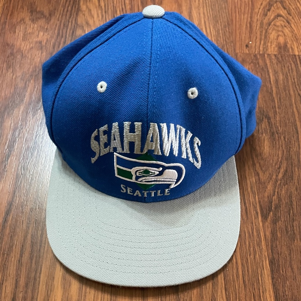 Mitchell & Ness Blue and Gray Seahawks Hat